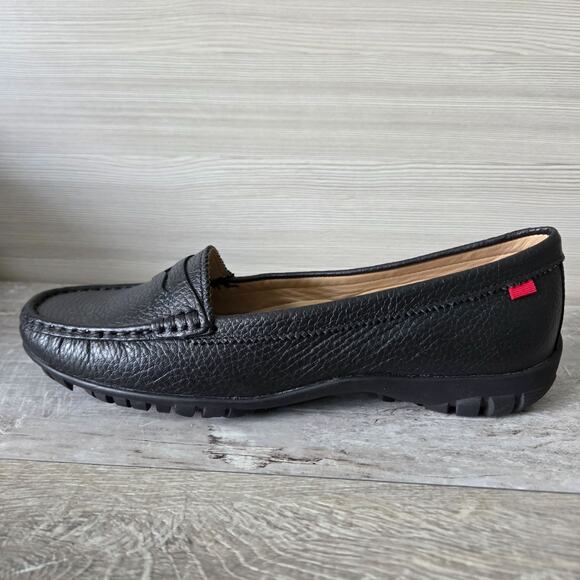Marc Joseph New York Union Golf Black Grainy Loafer Flat Performance Shoes Sz 8